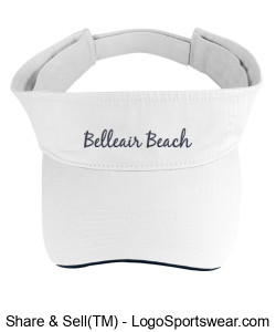 Apollo Brushed Cotton Twill Sandwich Visor Design Zoom