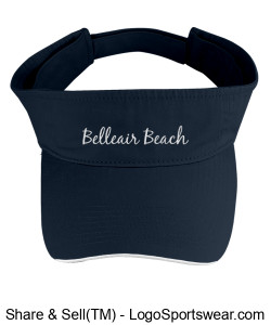 Apollo Brushed Cotton Twill Sandwich Visor Design Zoom